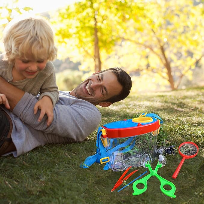 Bug Catcher Kit, Kids Bug Collection Kit, Outdoor Nature Explorer Kit with Tweezers, Magnifying Glass, Science Educational Kit, Bug Observation Container for Boys and Girls