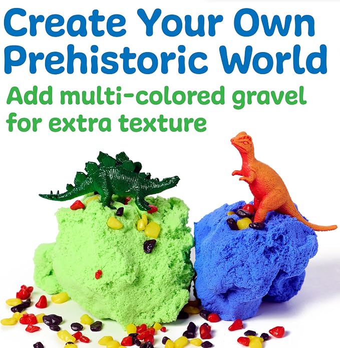 Creativity for Kids Sensory Minis Dinosaur Kit | Cloud Clay Sensory Toy for Toddlers | Squish, Scoop & Discover Dinosaur Figures | Screen Free Summer Supplies for Travel Activities (Ages 3+)