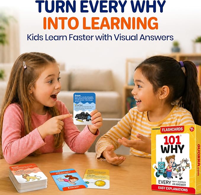 Flash Cards for Kids Ages 5-8 - Learning Card Game for Family