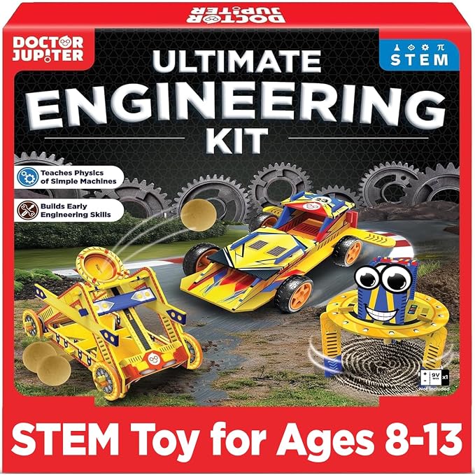 Doctor Jupiter Ultimate Engineering Kit for Kids Ages 8-13, Birthday Gifts | Gift Ideas for Boys & Girls Ages 7,8,9,10,11,12, STEM Toy for Ages 8-13, Science Kits for Kids