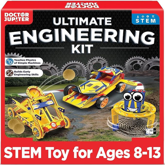 Doctor Jupiter Ultimate Engineering Kit for Kids Ages 8-13, Birthday Gifts | Gift Ideas for Boys & Girls Ages 7,8,9,10,11,12, STEM Toy for Ages 8-13, Science Kits for Kids