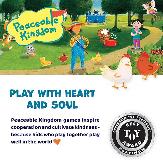 Peaceable Kingdom Count Your Chickens Award Winning Cooperative Counting Game for Kids | Award-winning cooperative counting game—help the hen gather all 40 chicks. Builds early math skills, great for ages 3+