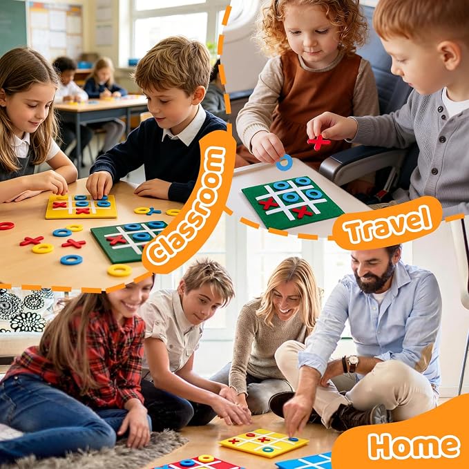12 Pcs Tic Tac Toe Strategy Board Games for Kids Family, Mother's Day Party Favors Goodie Bag Stuffers for Kids, Classroom Prizes Elementary and Mini Games for Travel
