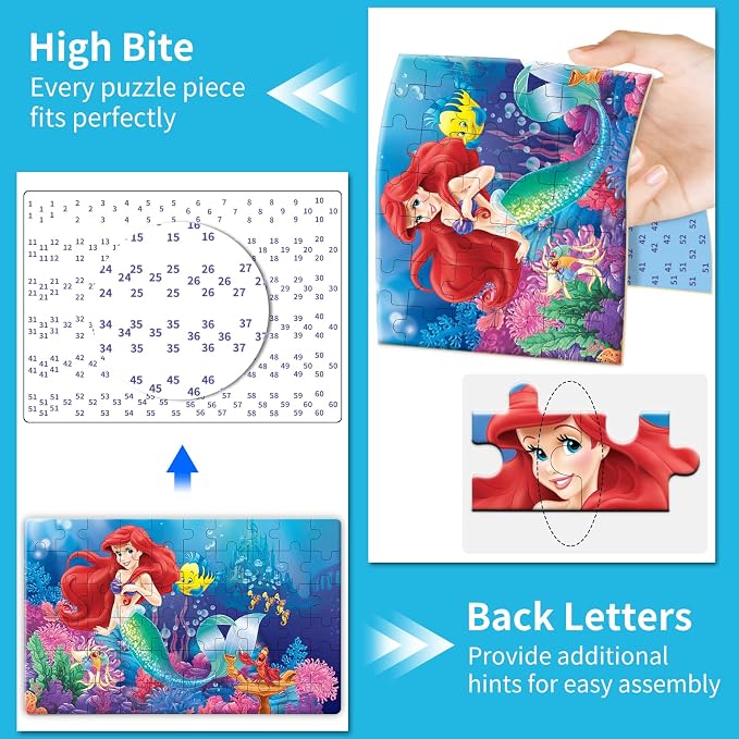 Toddler Puzzle Ages 3-8, 60 Piece Jigsaw Puzzle in Metal Box, Educational Learning Toys for Boys and Girls, Premium Puzzle Games