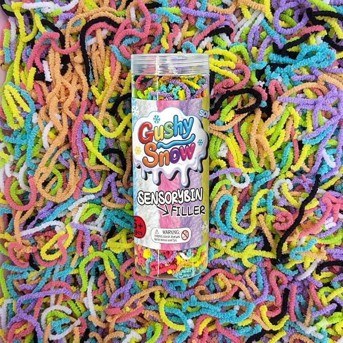 GushySnow® Latex material Stretchy Sensory Fidget Noodles for Kids & Adults-Bulk Pack Tactile Rubber Fidget Toys for Autism,ADHD,Stress Relief, Fine Motor Skills-Quiet Classroom & Calming Sensory Play