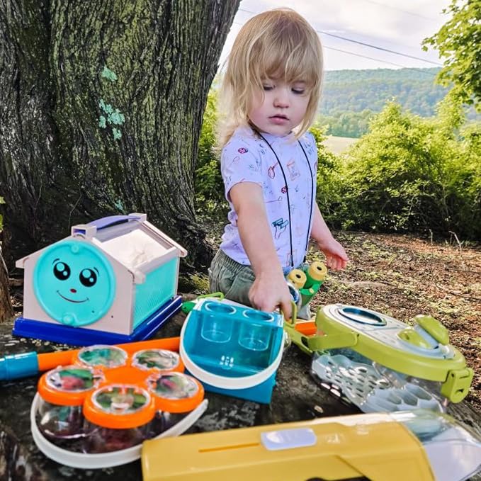 Bug Catcher for Kids – 63 PCS Bug Catching Kit, Kids Bug Catching Kit, Bug Catcher Kit, Insect Catcher for Kids, Insect Cage, Outdoor Toddler Toys for Backyard, Outdoor Toddler Toys