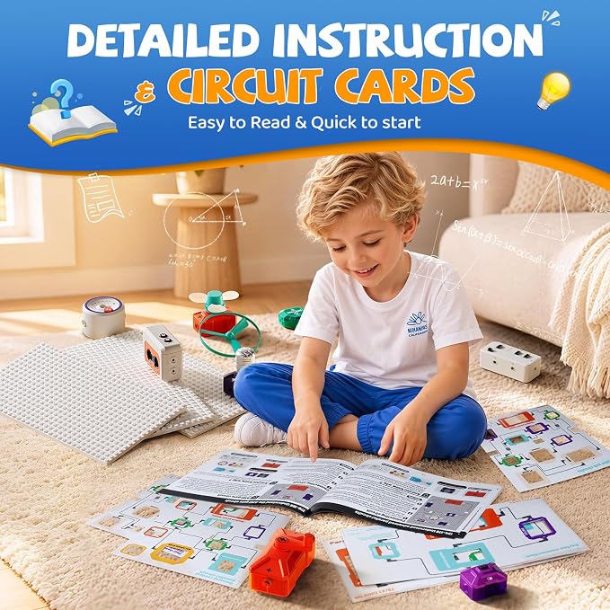 Science Kits for Kids, 53 Circuits STEM Toys, 540+ Projects Experiments | Learning Education toys, Kids Circuit Building Kits, Electronics Exploration Gift for Boys Girls Ages 4 5 6 7 8 9 10 11 12