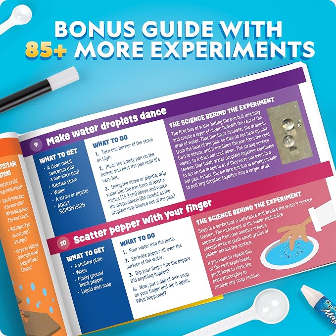 NATIONAL GEOGRAPHIC Science Magic Kit – Science Kit for Kids with 100+ Unique Experiments and Magic Tricks, Chemistry Set and STEM Project, A Great Gift for Boys and Girls (Amazon Exclusive) | Magic Tricks, Chemistry Activities, Hands-On Science Experi...