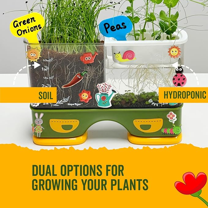 Gardening Root Viewer for Kids - Planting Kits with Seeds & Garden Supplies - Grow Your Own Seed - Home & Classroom Science Stem Learning - Plant Growing Spring Farm Toys & Gifts for Ages 6 Up