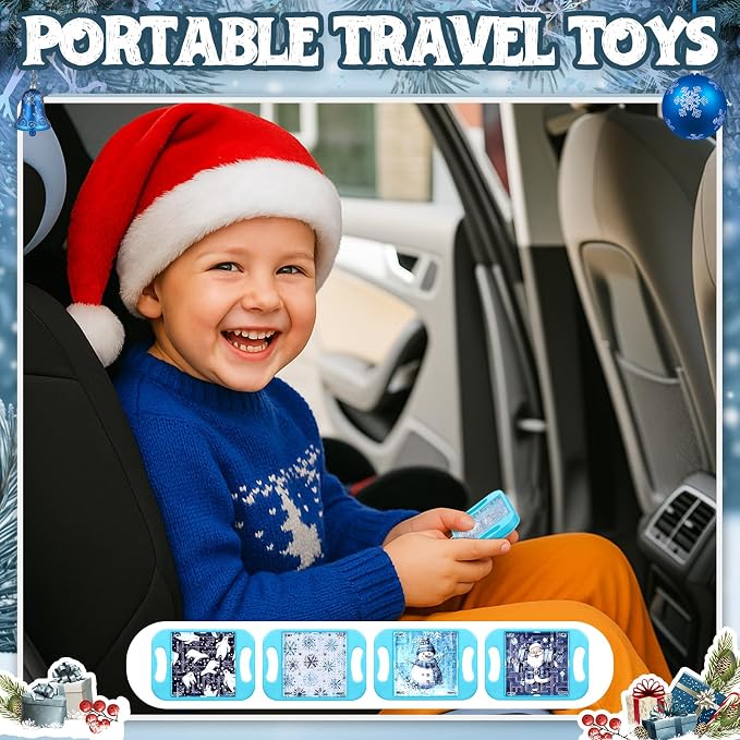 JellyArch 36 Pcs Mini Maze Puzzle Bulk Small Handheld Cube,Winter | Educational Handheld Travel Game, Classroom Exchange Return Gifts, Brain Teaser for Students and Adults, Portable Puzzle Set