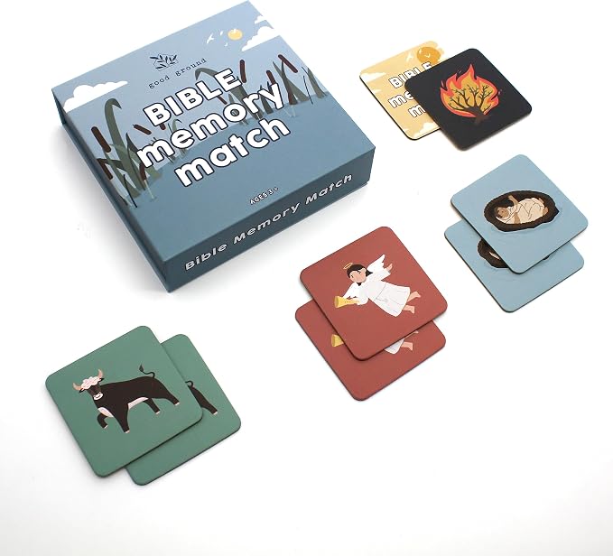 Good Ground Toddler Matching Memory Match Game | Fun & Fast Gifts for Boys & Girls Ages 3 to 7 - Christain Preschool Homeschool Biblical Bible Themed Card Game