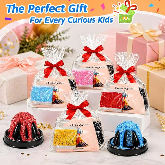24Pcs Volcano Eruption Science Kit STEM Science Experiments Bulk Party Favors Classroom Prizes Goodie Bag Stuffers Gifts Exchange for Boys and Girl