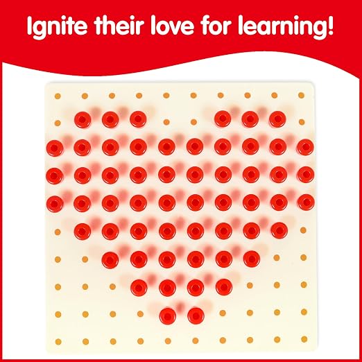 edxeducation Pegs and Peg Board Set, 1,000 Pegs and 5 Boards | Classroom and Occupational Therapy Resource, Fine Motor Skills Toy for Kids