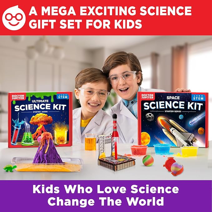 Doctor Jupiter Mega Science Gift Set for Kids Ages 8+, Birthday Gift | Set of Ultimate Science Kit & Space Science Kit, Birthday Gift for Boys, Girls Ages 9,10,11,12, STEM Educational Learning Toy