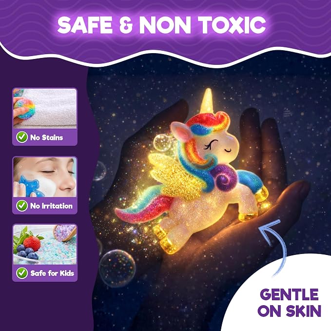 Doctor Jupiter Glow in The Dark - Unicorn Soap Making Kit for Kids Ages 6+ | Unicorn Toys, Birthday Gift Ideas for Girls 6,7,8,9,10 Year Olds, Science Kits for Kids Ages 5-7-8-12, STEM Toys, DIY Craft