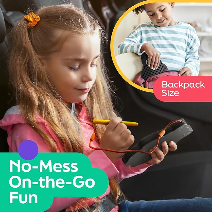 Magnetic Drawing Board for Kids & Toddlers, Airplane & Car Ride Travel Toy | Magnetic Bead Board with Stylus Pen, Mess-Free Travel Toys for Toddlers & Kids, Road Trip & Flight Gift for Boys & Girls