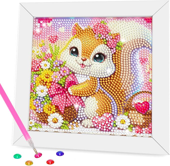 Nardoll Diamond Art Kits - Arts and Crafts - Diamond Art Painting with Wooden Frame - GEM Art for Girls Boys Adults Beginners Home Wall Decor Gifts