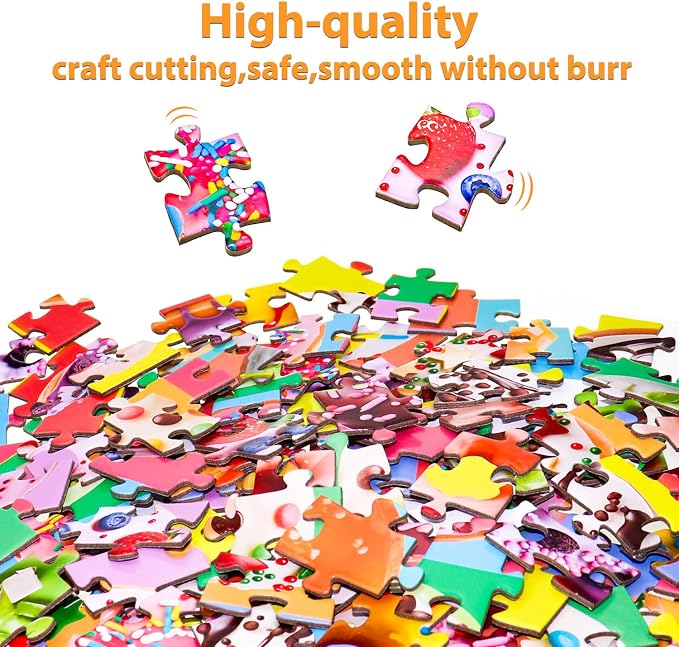 Puzzles for Kids Ages 6-8 8-10 Year Old -200 Pieces Colorful Sweet Donuts | Educational Learning Toys Puzzles for Kids Ages 10-12, Gift for Boys and Girls, Home Decor