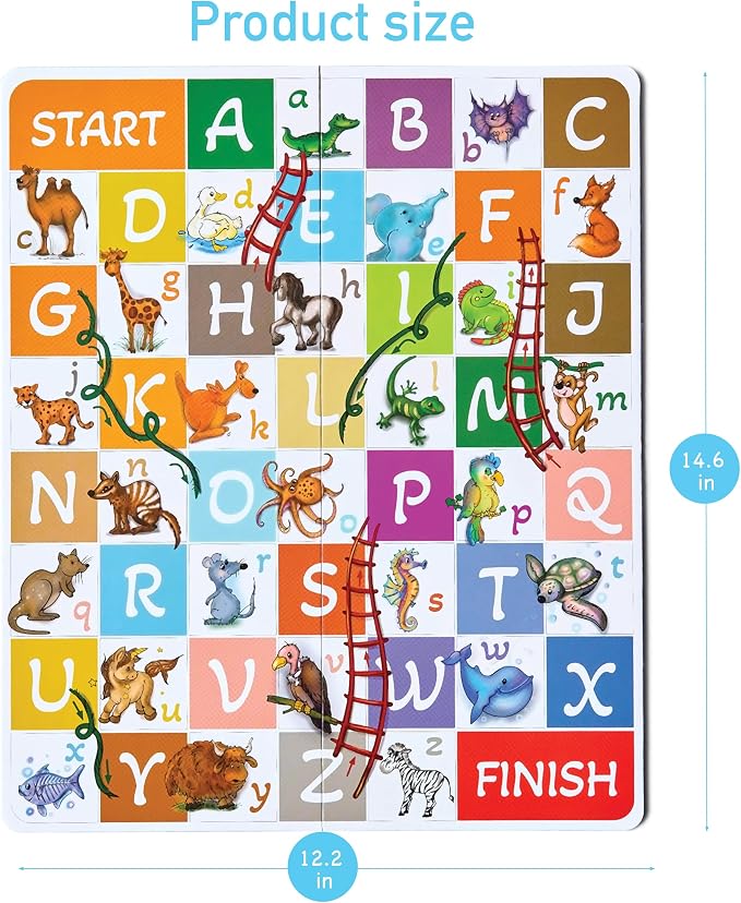 ABC Zoo Alphabet Board Game: Learn Letters & Words, Kids Ages 3-6 Gift | Letter Recognition, Vocabulary & Phonics Game, Preschool Toy, Family Game Night, Gift for a 4 Year Old Girl or Boy