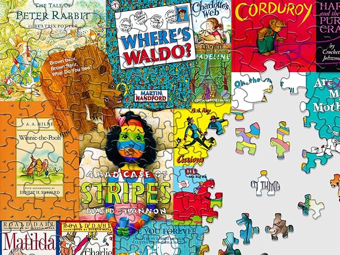 Springbok Childhood Stories 400 Piece Family Jigsaw Puzzle | Made in USA, Eco-Friendly Materials, Three Different Piece Sizes, Poster Included for engaging family puzzle fun