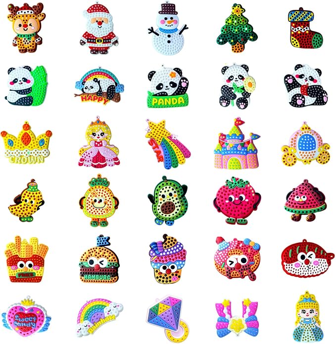 VattaFrast 30 Colorful Templates,Magical Bead Painting, Birthday Gift for Girls & Boys Ages 6-12 Years Old, 10 Bead Pens, Creative Arts Crafts Activity for Kids