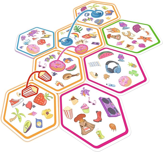 Asmodee Spot It! Connect - Fast-Paced Team Matching Game, Quick Reflexes, Fun for Game Night with Family and Friends, Great for Kids & Adults, Ages 8+, 2-8 Players, 15 Minute Playtime | Match symbols to connect four cards in a row. Ages 8+, 2-8 players...