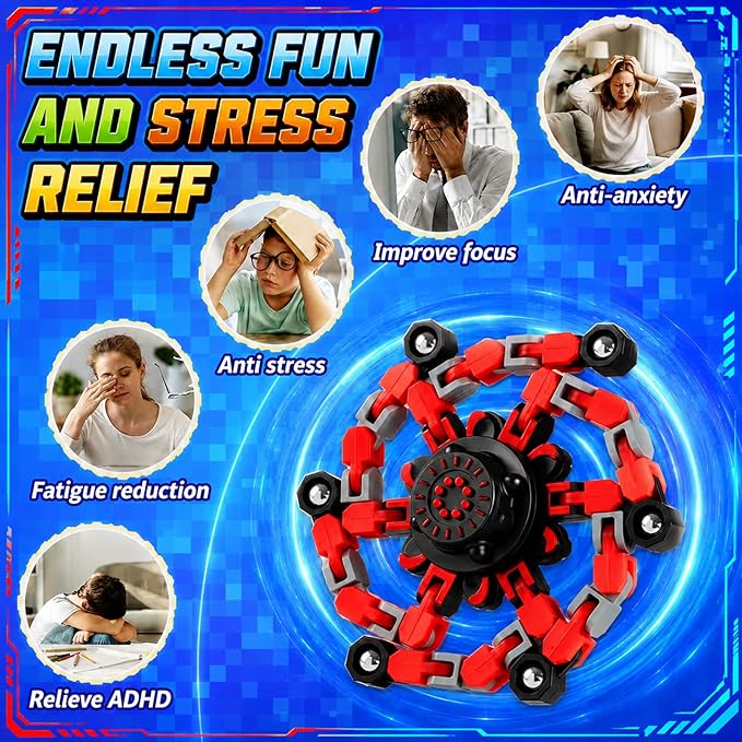 36PCS Transformable Fidget Spinners, Bulk Sensory Robot Fidget Stress Relief Toys for Boys, Fingertip Gyros Sensory Toys for Autism