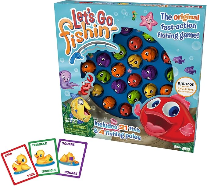 Amazon Exclusive Bonus Edition Let's Go Fishin' with Lucky Ducks MAM Card Game | 1-4 Players, Ages 4+