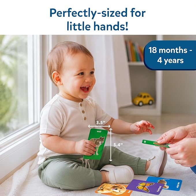 Skillmatics First 100 Animals – Flash Cards for Toddlers, Montessori Game | Thick Flashcards, Preschool Activity, Educational Toys, Learning Aids, Gifts for Kids Ages 1, 2, 3, 4 Years