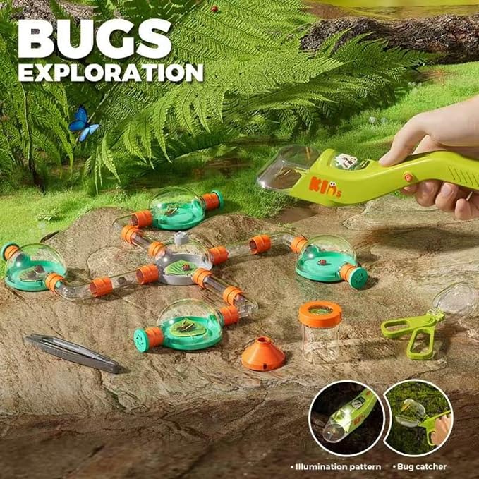 Bug Catcher for Kids – Bug Catching Kit with Modular Bugs Maze, Bug Terrarium for Kids, STEM Outdoor Science Toy & Bug Farm for Kids Ages 4–8