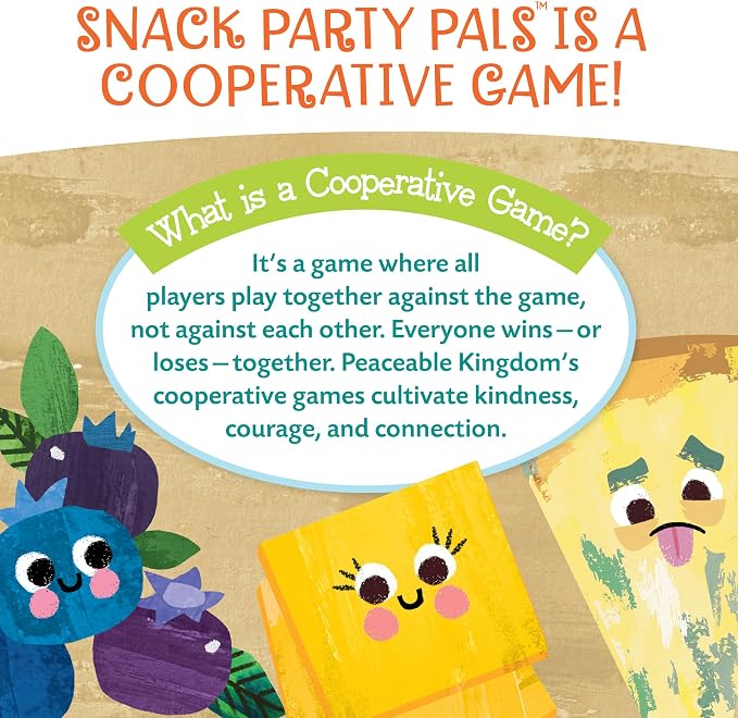 Peaceable Kingdom Snack Party Pals Cooperative Game - Fun Memory Game for Preschoolers & Kindergarteners - Ages 4+
