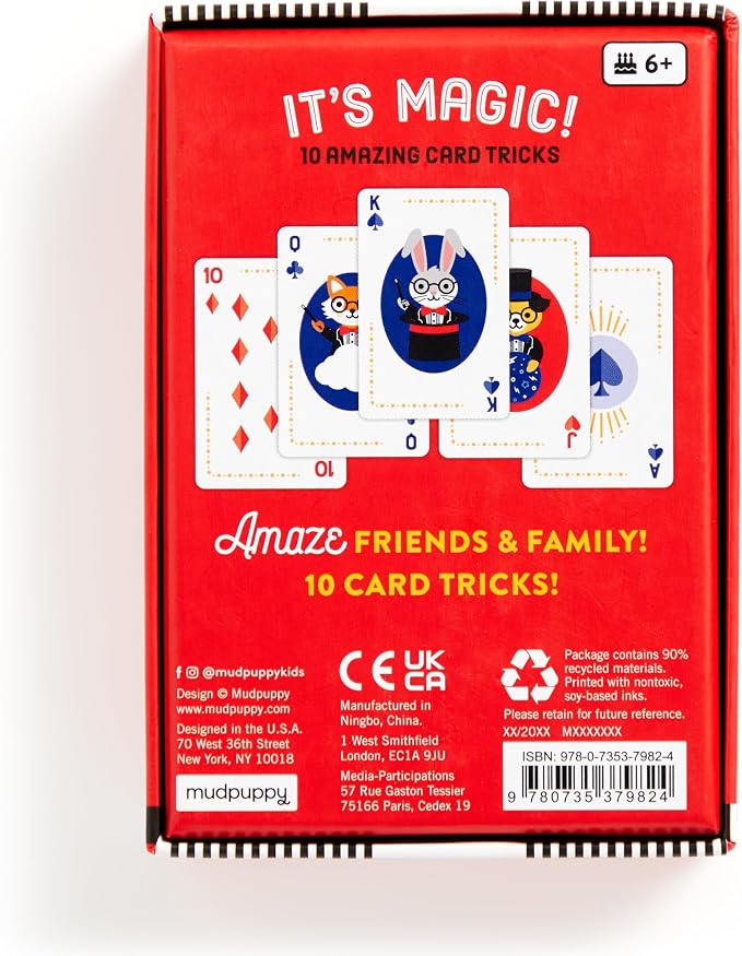 Mudpuppy - It's Magic! Card Games for Kids | Ages 6+, Classic Tricks, Instructions Included, Great for Parties, Family Fun, Screen-Free Play, FSC Certified