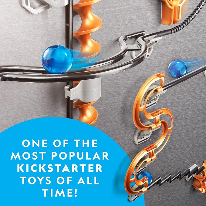 National Geographic Magnetic Marble Run 150-Piece Building Set for Kids | Magnetic Track, Trick Pieces, Marbles, Marble Maze, Engineering Toy, Creative Construction, STEM Project for Kids and Adults