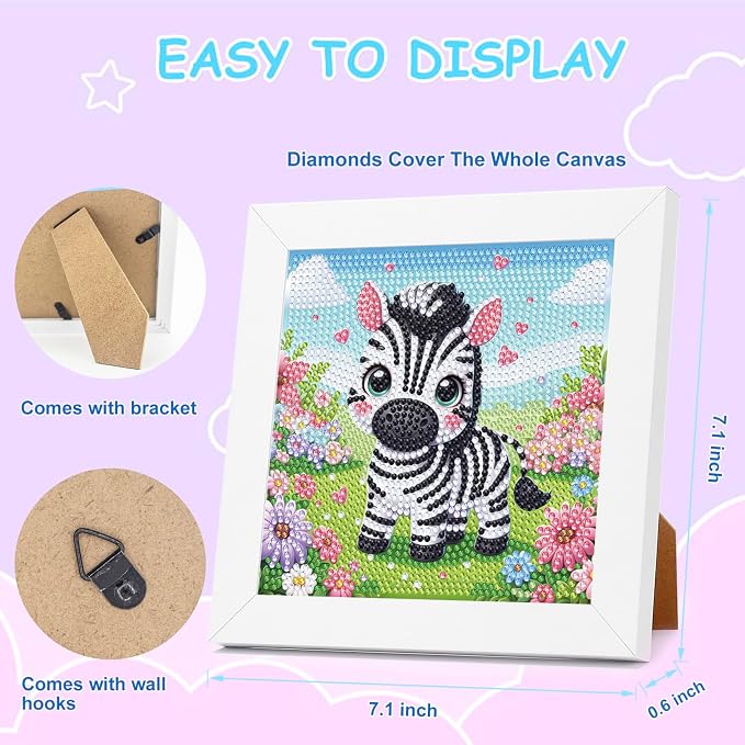 Nardoll Diamond Art Kits - Arts and Crafts - Diamond Art Painting with Wooden Frame - GEM Art for Girls Boys Adults Beginners Home Wall Decor Gifts