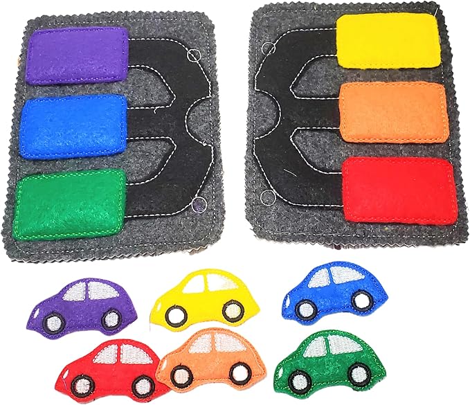 Colored Car Quiet Book for Toddlers -Learning Colors Car Game - Game for Church - Children Developing Imagination - - 227