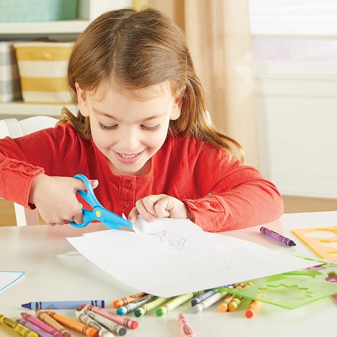 Learning Resources Trace Ace Scissor Skills Set - Develop Scissor Skills, Toddler Scissors, Preschool Learning Activities for Boys and Girls Ages 3+