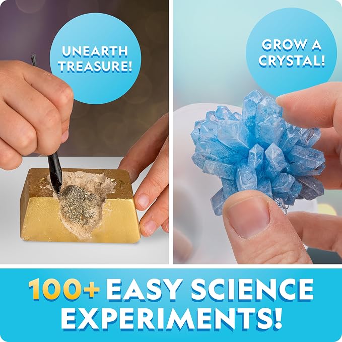 National Geographic Earth Science Kit with 100+ Activities for Kids 8-12 | Crystal Growing, Volcano Experiments, Rock Collection, Earth Science Activities, STEM Projects, Birthday Gift