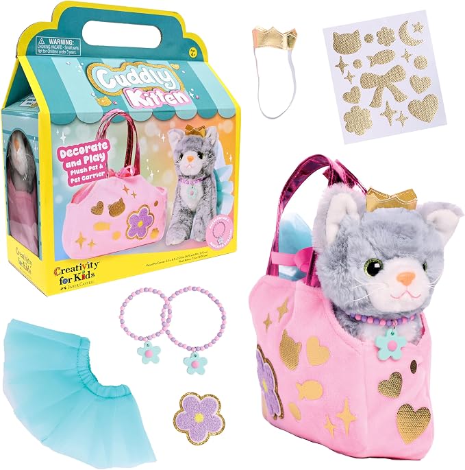 Creativity for Kids Cuddly Kitten Kit, Adopt & Accessorize Your Pet