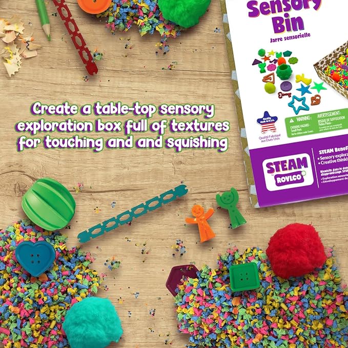 Roylco STEAM Sensory Bin - Table Top Sensory Kit - Sensory Bin to Boost Up Fine Motor Skills - Learning Toy for Kids