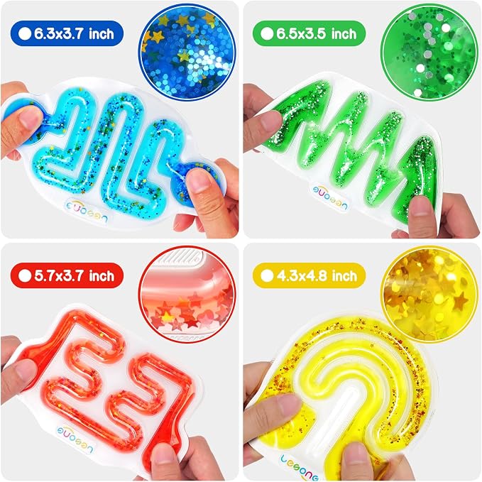Squishy Sensory Fidget Toys for Kids - Sensory Toys for Kids with Autism, Quiet Fidgets for Classroom Students Autistic, Relief for Calm Down, Squeeze Sensory Maze Easter Basket for Boys Girls