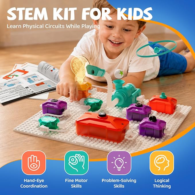 Science Kits for Kids, 38 Circuits STEM Toys, 220+ Projects Experiments | Learning Education toys, Kids Circuit Building Kits, Electronics Exploration Gift for Boys Girls Ages 4 5 6 7 8 9 10 11 12