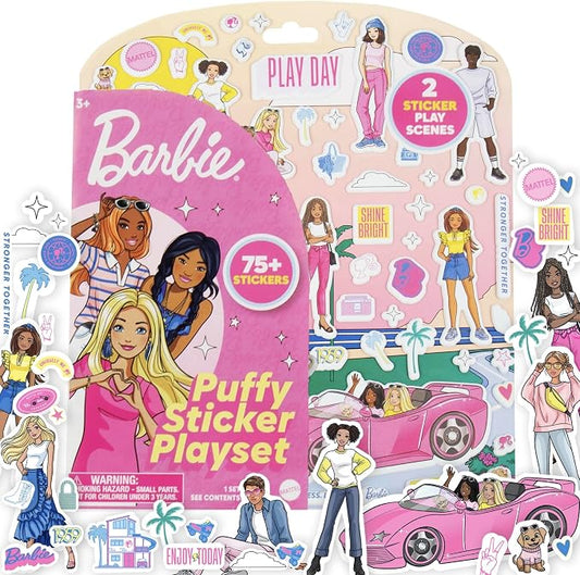 Horizon Group USA Puffy Sticker Playset for Kids, Barbie
