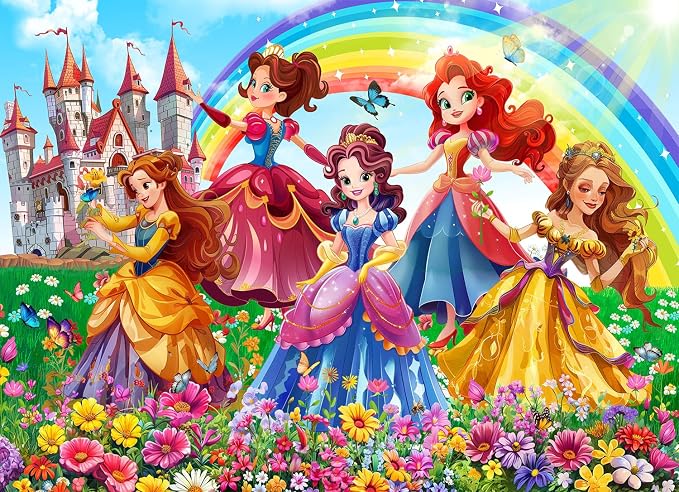 Puzzles for Kids Ages 6-8, 200 Piece Puzzles for Kids- Princess Puzzle | 200 Piece Jigsaw Puzzles for Kids Ages 8-12 Year Old and Adults.Colorful Children Puzzles for Girls and Boys Educational Toys