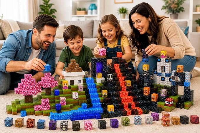 200PCS Magnetic Building Blocks for Kids Ages 3+ - STEM Lava Magnet Cubes Educational Set, Montessori Sensory Learning Toys for Boys & Girls, Indoor Outdoor Kids Birthday Gift.