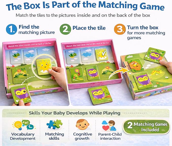 Busy Book for Toddlers 1-3 with Books for 1 Year Old & Toddler Flash Cards, Box with Activity Books, Montessori Busy Book & Flashcards for Toddlers 1-3