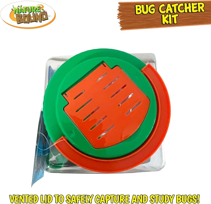 Nature Bound Bug Catcher Kit - 20 Piece Outdoor Exploration Set for Kids - Educational & Fun - Safe Insect Catch & Release with Bucket, Net, Magnifier & More - Great Gift for Young Explorers