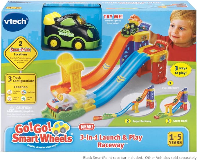 VTech Go! Go! Smart Wheels 3-in-1 Launch and Play Raceway