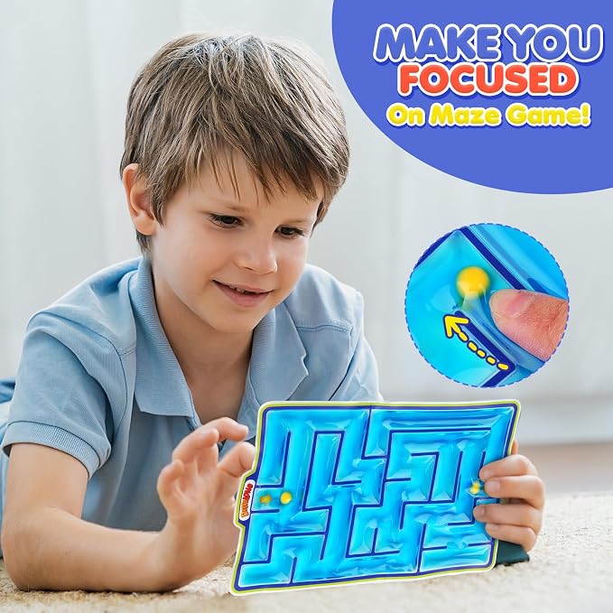 Sensory Toys Fidget Marble Maze - 2 Pack Gel Filled Sensory Item for Kids | Sensory Autistic Calming Toys for Preschool Classroom, Gifts Prizes for Kids Classroom