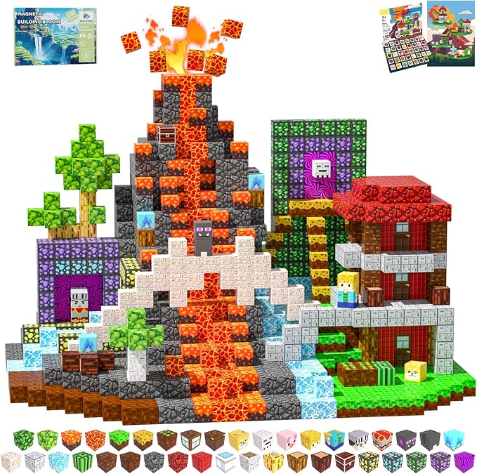 Magnetic Blocks, 150PCS Toys Building Cube Birthday Gifts for Kids | Magnetic Cubes, 0.8 iches Building Blocks, STEM Construction Toys Christmas Birthday Gifts for Kids Boys Girls
