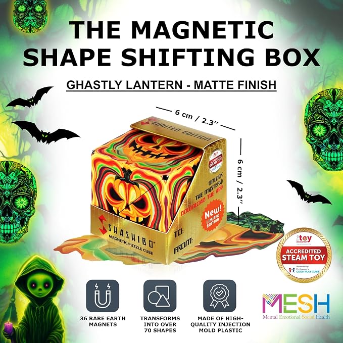 Shashibo DODECA Magnetic Puzzle Cube, Stress Relief Fidget Toy | 100+ Possible Shapes, Sensory Fidget Toy For Adults & Kids, Fun Shape Shifting Puzzle Box For All Ages